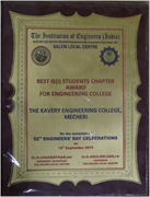 Best IE(I) Student Chapter Award on 18th September 2019